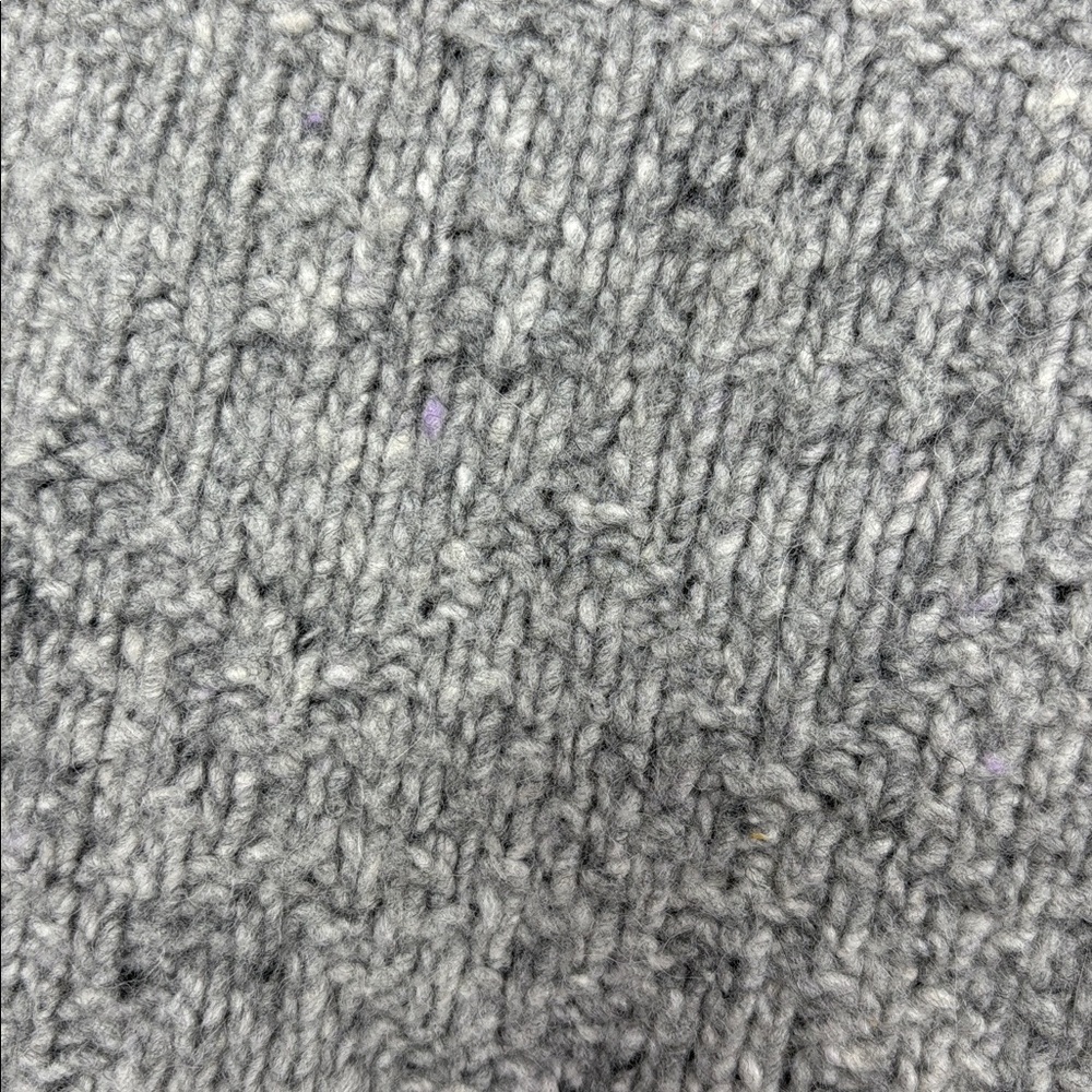 Sherpa Grey Merino Wool Alpaca Mock Neck Sweater Women Size M - Picture 3 of 6